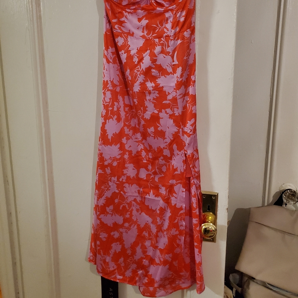 ASTR NWT Bustier Gala Pink Red Dress M